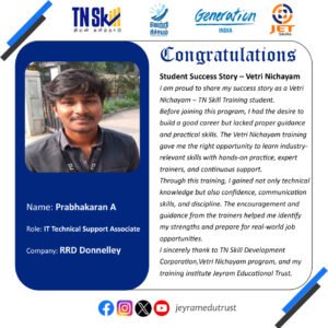 Placement Poster - Prabhakaran A